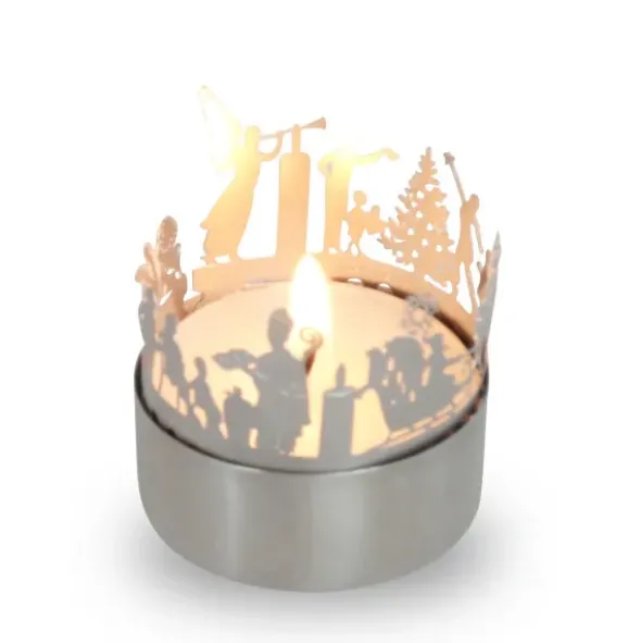 Schattenspiel Adventskranz, Stecksilhouette für Teelicht