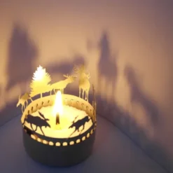 Schattenspiel Elch, Stecksilhouette für Teelicht