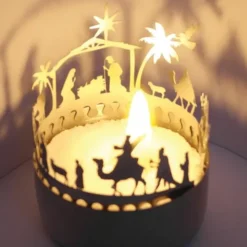 Schattenspiel Krippe Orient, Stecksilhouette für Teelicht