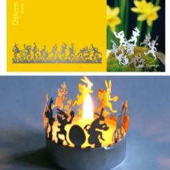 Schattenspiel Ostern, Stecksilhouette für Teelicht