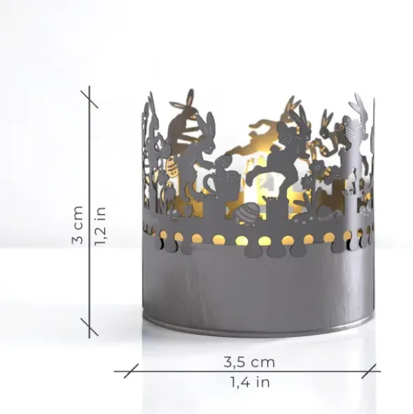 Schattenspiel Ostern, Stecksilhouette für Teelicht