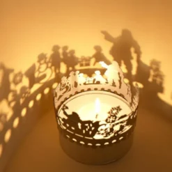 Schattenspiel Santa Claus, Stecksilhouette für Teelicht