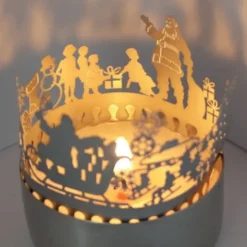 Schattenspiel Santa Claus, Stecksilhouette für Teelicht