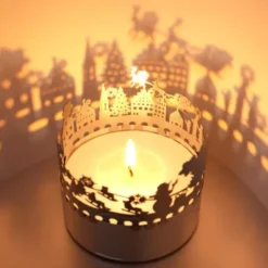 Schattenspiel Weihnachtszeit, Stecksilhouette für Teelicht