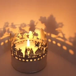 Schattenspiel Weihnachtszeit, Stecksilhouette für Teelicht