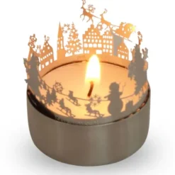 Schattenspiel Weihnachtszeit, Stecksilhouette für Teelicht
