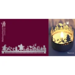 Schattenspiel Weihnachtszeit, Stecksilhouette für Teelicht