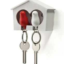 Schlüsselanhänger Duo Sparrow weiß/rot