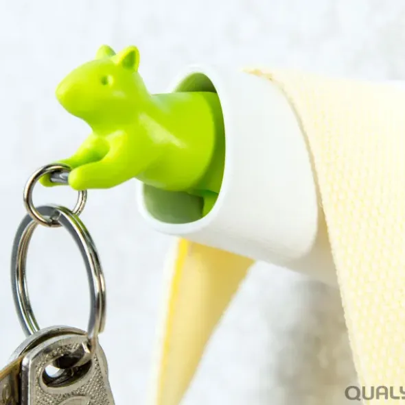 Schlüsselanhänger Eichhörnchen SQUIRREL KEYRING grün-weiß