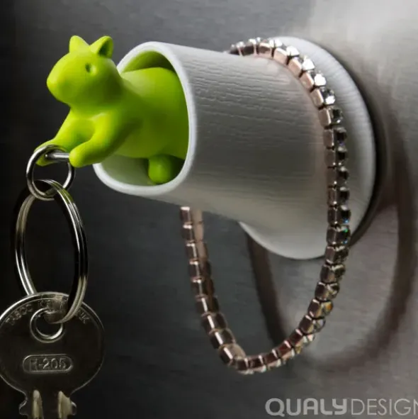 Schlüsselanhänger Eichhörnchen SQUIRREL KEYRING grün-weiß