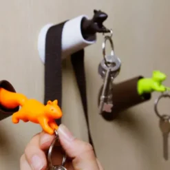 Schlüsselanhänger Eichhörnchen SQUIRREL KEYRING grün-weiß