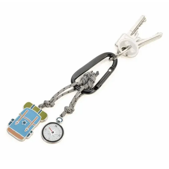 Schlüsselanhänger RUCKSACK mit Karabiner + Charms