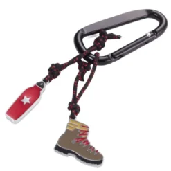 Schlüsselanhänger WANDERFREUND mit Karabiner + Charms
