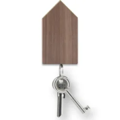 Schlüsselhalter magnetisch in Hausform – Schlüsselhaus Magnetic aus Nussbaumholz