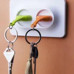 Schlüsselhalter Steckdose Double Unplug grün-orange