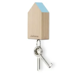 Schlüsselhaus magnetic, Eiche hellblau, personalisiert