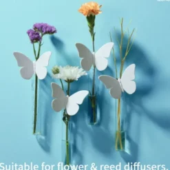 Schmetterling Vase magnetisch – kleine Wandvase für Blumen
