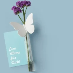 Schmetterling Vase magnetisch – kleine Wandvase für Blumen