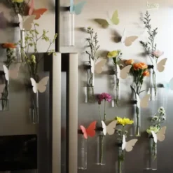 Schmetterling Vase magnetisch – kleine Wandvase für Blumen