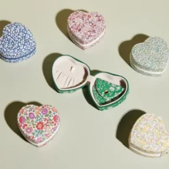 Schmuckbox Liberty Herz 9,5 cm, Katie & Millie grün
