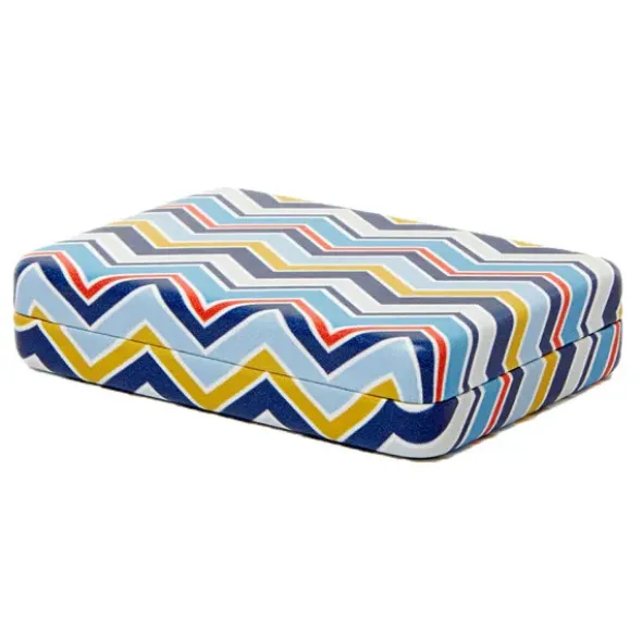 Schmucketui - Mini Schmuckbox bunt, gestreift zigzag