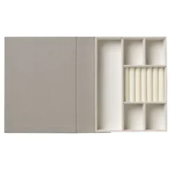 Schmuckkästchen Buch grau – Gilded – Schmuckaufbewahrung mit Fächern 26 x 19,5 cm