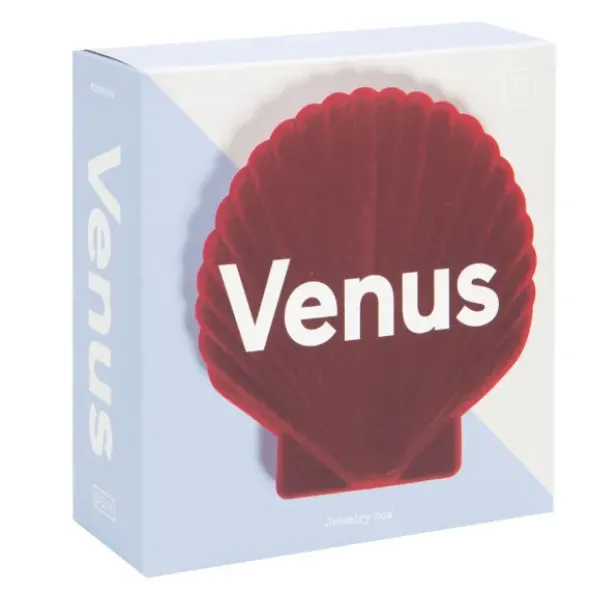 Schmuckschatulle Muschel - Shell Venus, rot