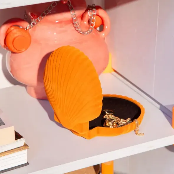 Schmuckschatulle Muschel - Shell Venus, orange