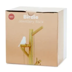 Schmuckständer BIRDIE - Schmuckbaum Holz mit weißem Vogel & Ablage
