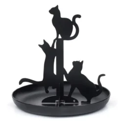 Schmuckständer Jewelry Katzen, schwarz