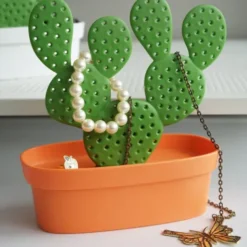 Schmuckständer mit Aufbewahrungsbehälter Kaktus - Caccessories Tray