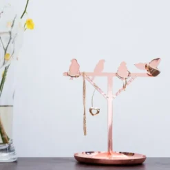 Schmuckständer Vögel - Jewelry Birds, kupfer roségold
