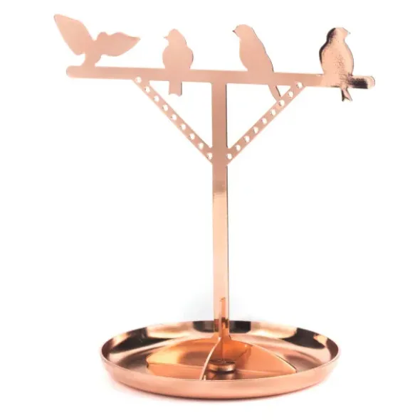 Schmuckständer Vögel - Jewelry Birds, kupfer roségold