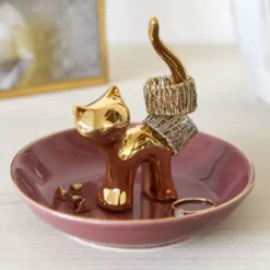 Schmuckteller / Ringhalter Katze