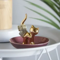 Schmuckteller / Ringhalter Katze