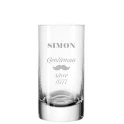 Schnapsglas Gentleman mit Namensgravur & Geburtsjahr
