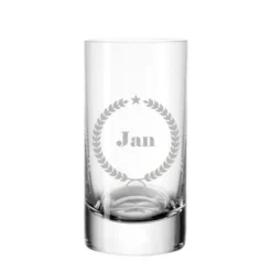 Schnapsglas graviert mit Kranz & Wunschname