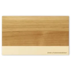 Schneidebrett aus Holz - Eichenbrett 29 x 16,5 cm mit eigner Gravur