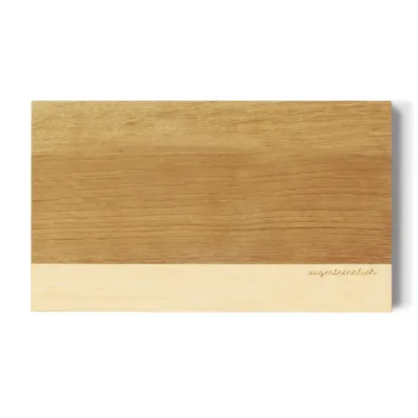 Schneidebrett aus Holz - Eichenbrett 29 x 16,5 cm mit Gravur "unzertrennlich"