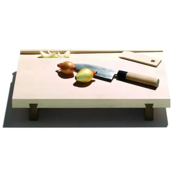 Schneidebrett L mit Saftrille aus Ahornholz & Eiche – erhöhtes Küchenbrett 41 x 27 cm
