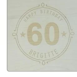 Schneidebrett mit Gravur HAPPY BIRTHDAY, 30 x 18 cm
