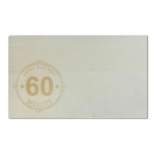 Schneidebrett mit Gravur HAPPY BIRTHDAY, 30 x 18 cm