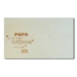 Schneidebrett mit Gravur PAPA + Namensgravur, 30 x 18 cm