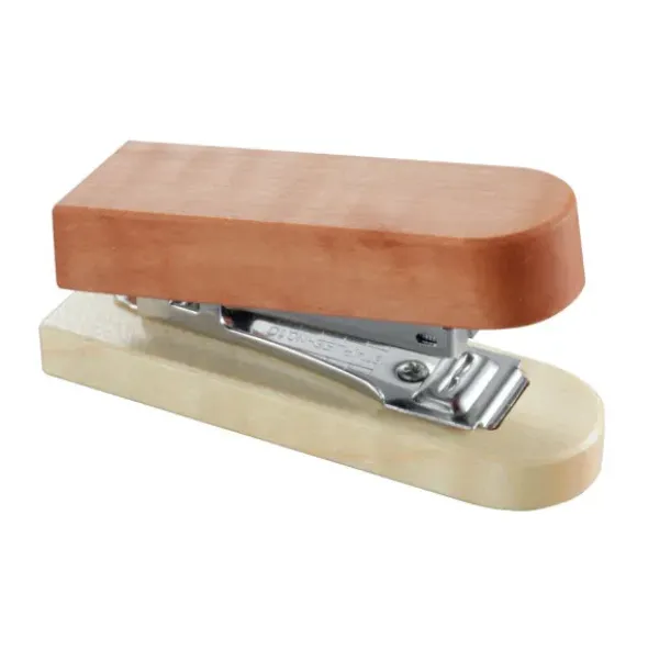 Schreibtisch Set 3-teilig Holz - Mini Hefter, Zettelhalter & Kugelschreiber