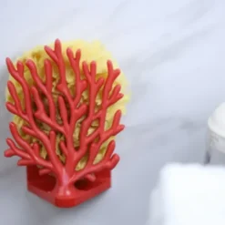 Schwammhalter Koralle CORAL SPONGE rot