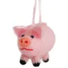 Schweinchen mit Aufhänger 10 cm gestrickt - handmade, rosa
