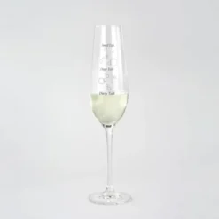 Sektglas GLASS OF TALK - Champagnerglas mit Gesprächsskala