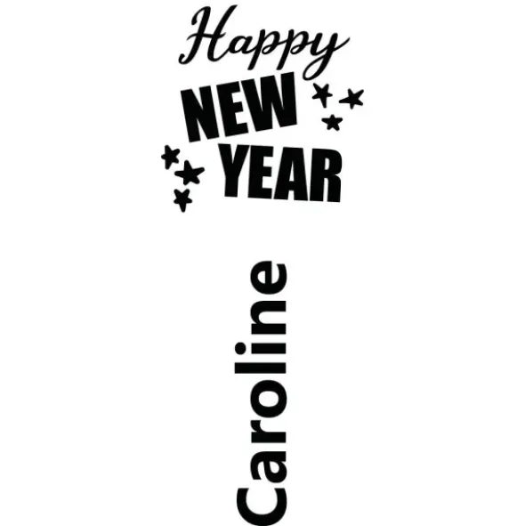 Sektglas mit Gravur HAPPY NEW YEAR