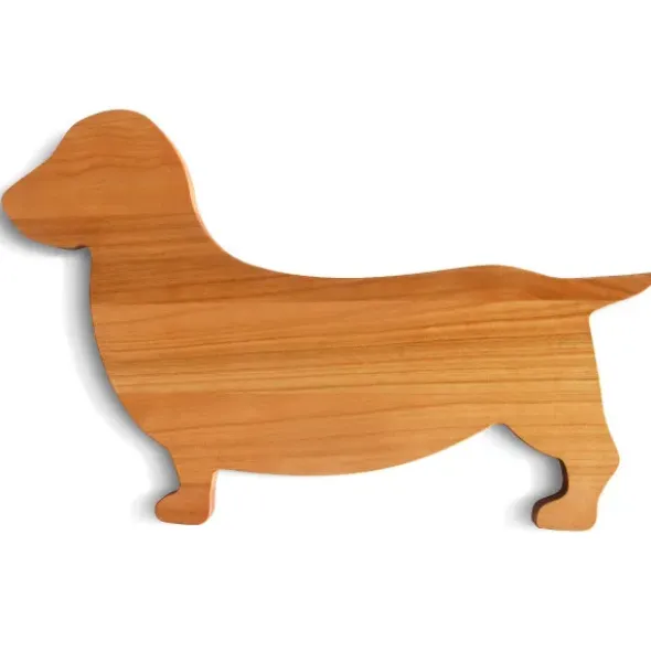 Servierbrett DACKEL Kirschholz - Schneidebrett in Hunde-Form