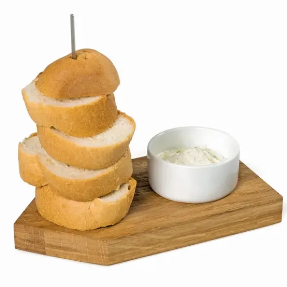 Servierbrett mit Dipschale - Brot Ahoi